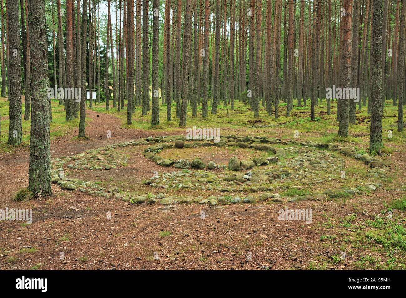 Cerchi di pietra di Goti dal I secolo d.c. Foto Stock
