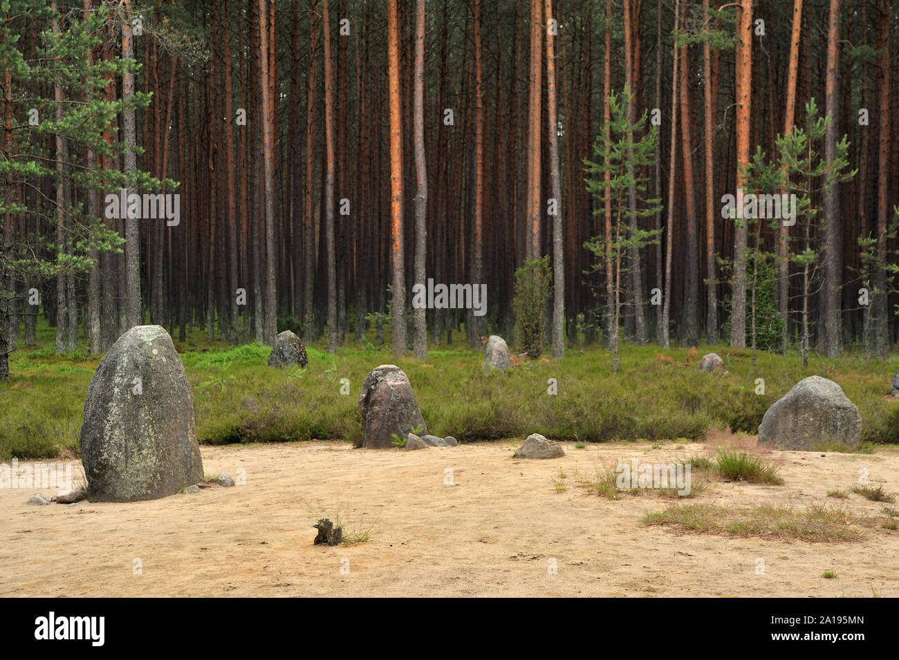 Cerchi di pietra di Goti dal I secolo d.c. Foto Stock