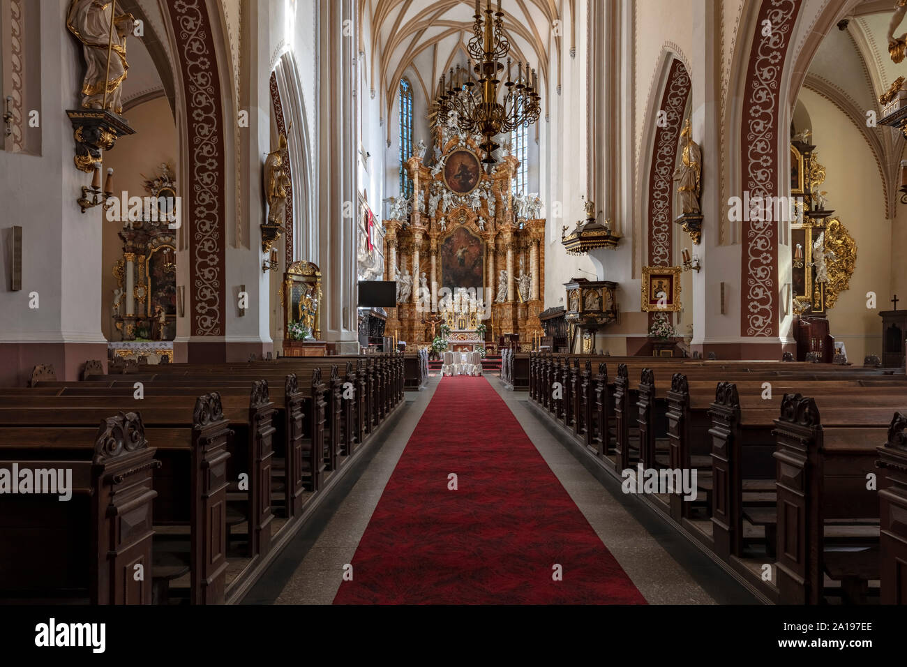 Jelenia Gora, chiesa gotica del 1380, Bassa Slesia voivodato, Polonia Foto Stock