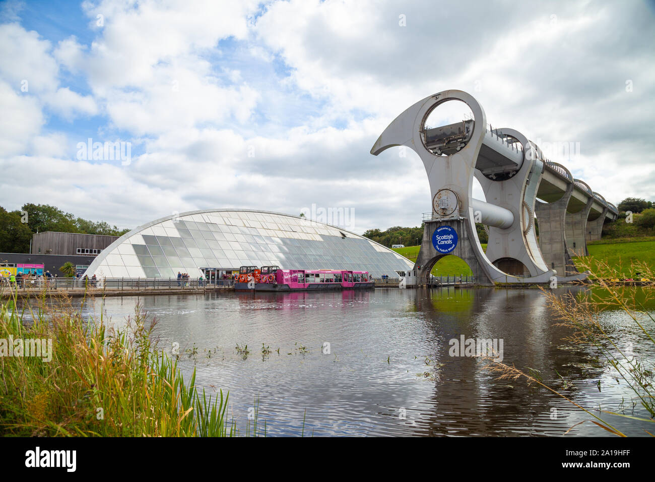 Il Falkirk Wheel.Scozia.UK Foto Stock