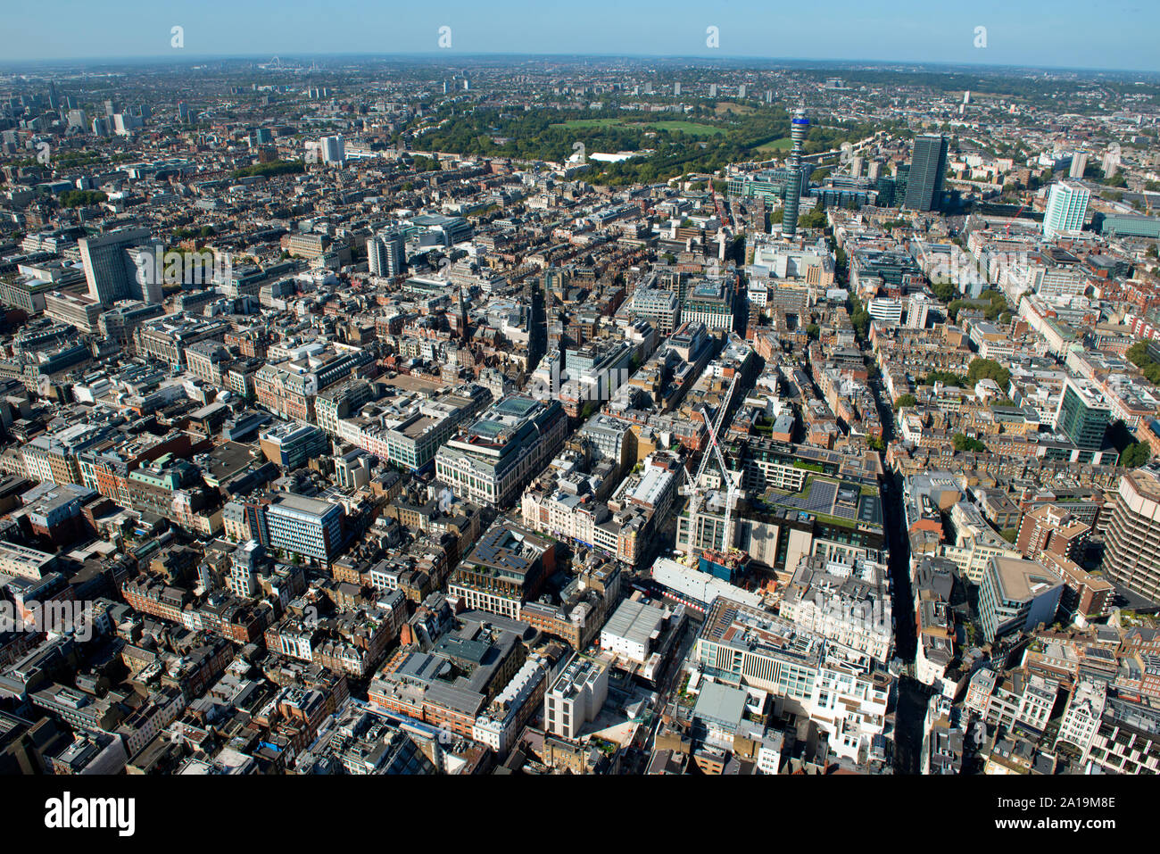 Il West End come si vede dall'aria. Foto Stock