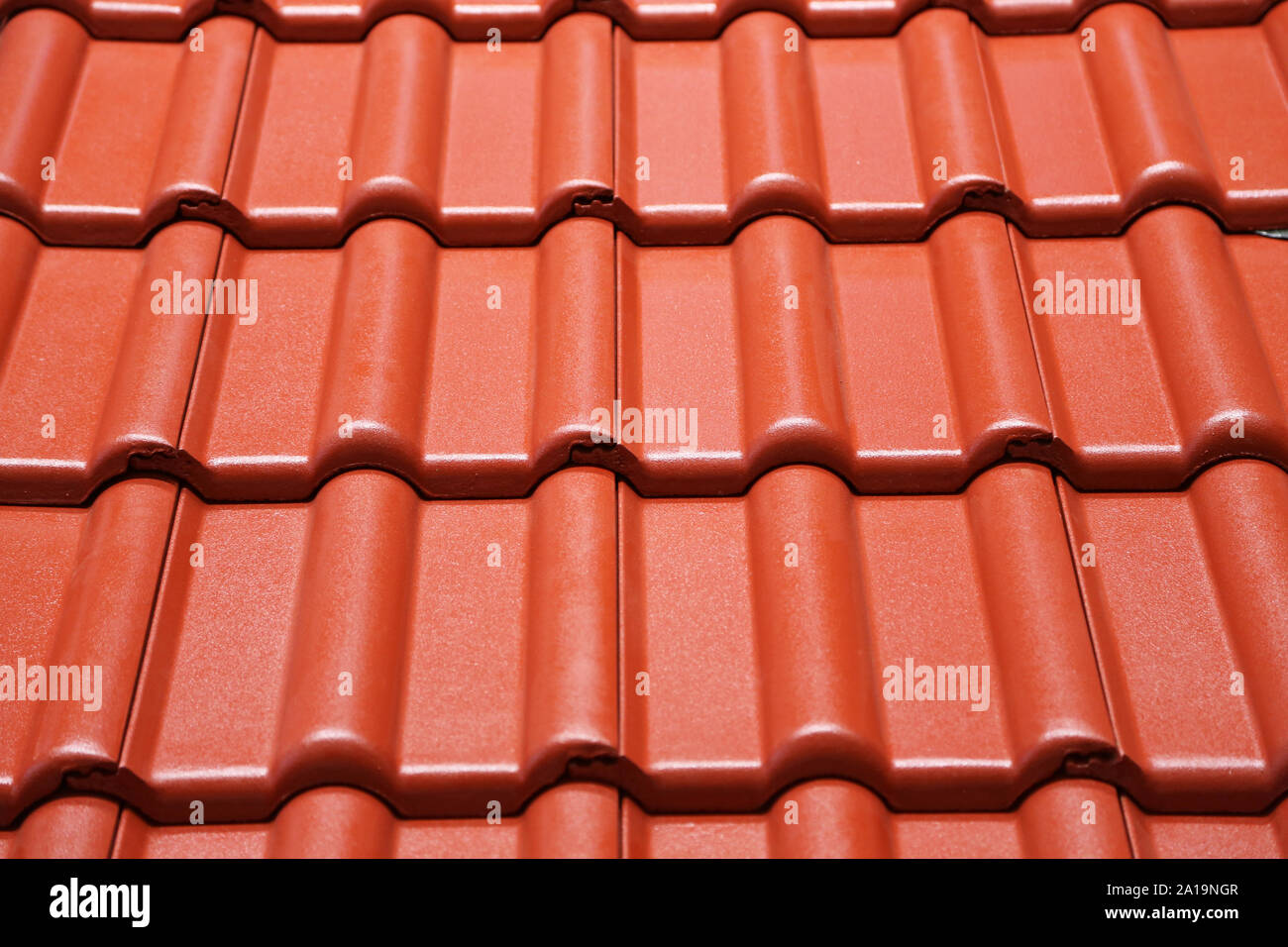 Texture di tegole rosse Foto Stock