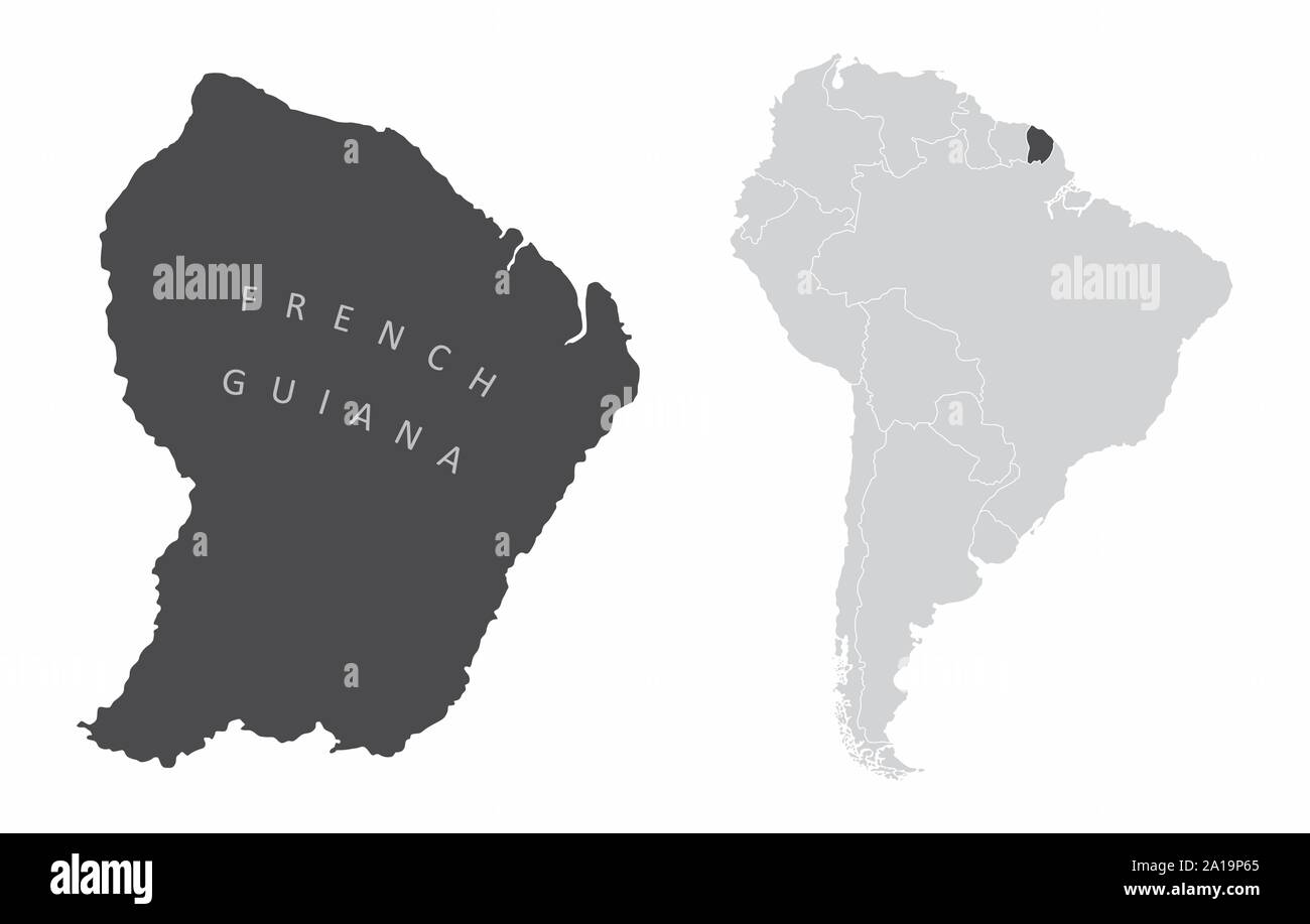 Guiana francese America del Sud Illustrazione Vettoriale