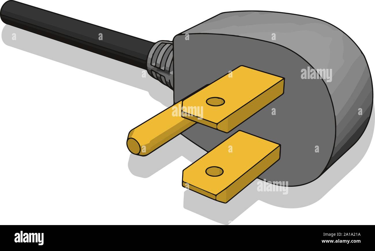 Cavo elettrico, illustrazione vettore su sfondo bianco. Illustrazione Vettoriale