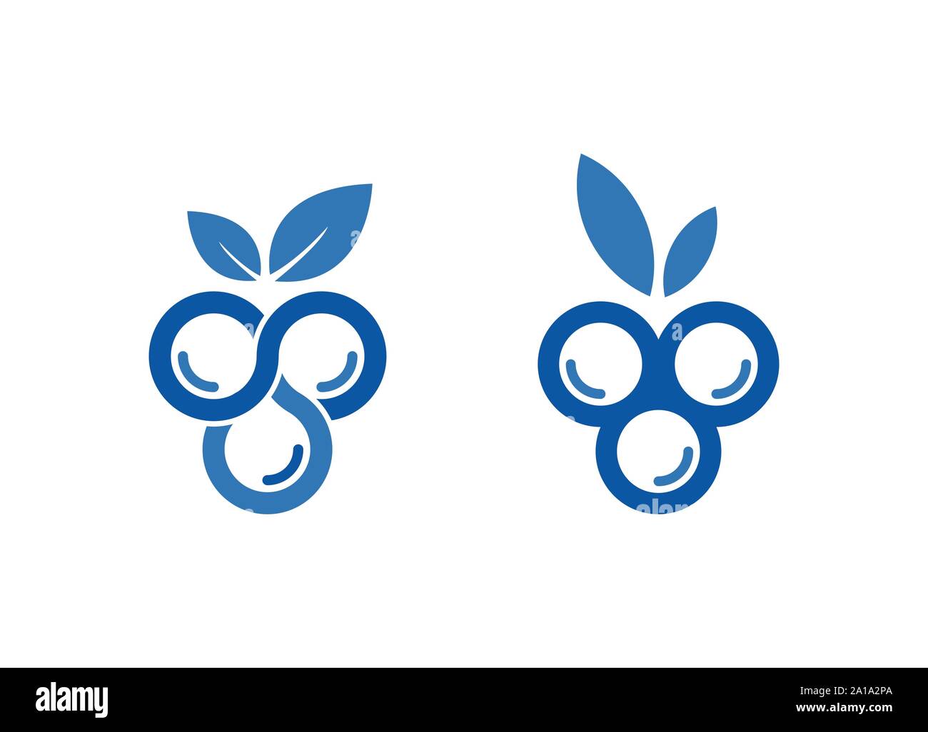 Mirtillo logo design template, mirtillo logo, immagini Stock Foto & vettori, mirtillo Logo design Illustrazione Vettoriale