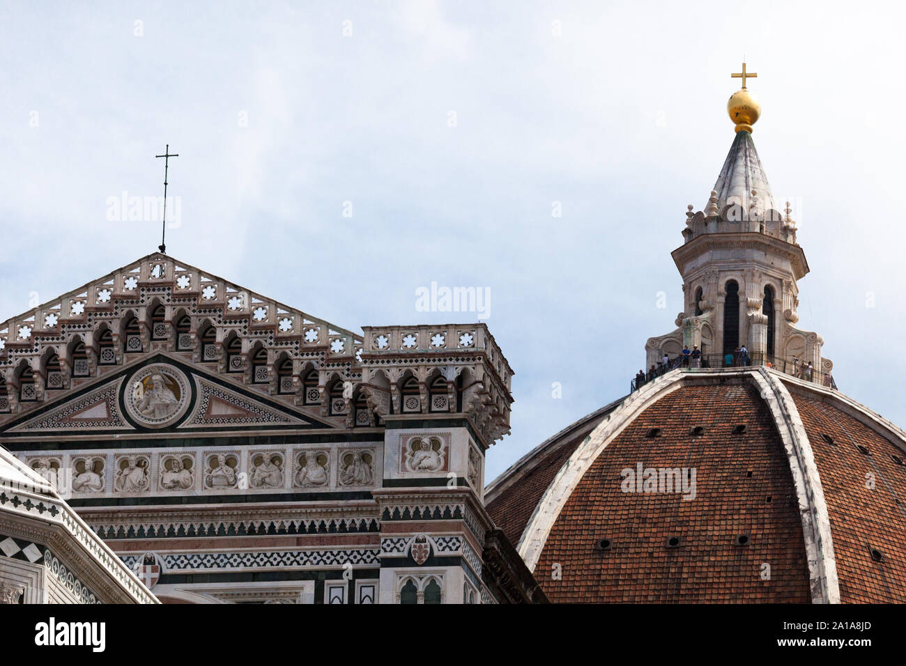 Dettaglio del Duomo di Firenze, Firenze, Italia. Foto Stock