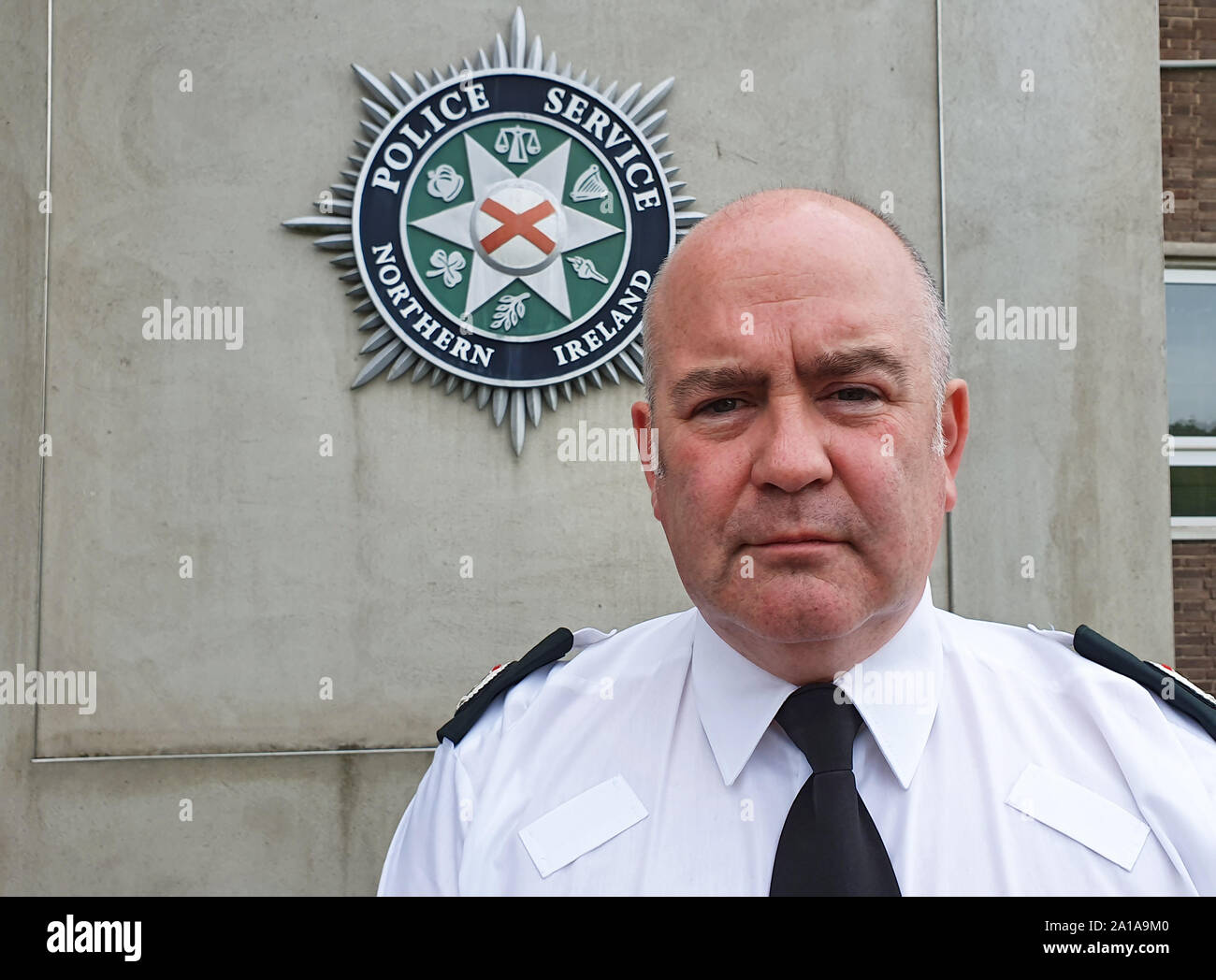 PSNI Assistant CHIEF CONSTABLE George Clarke che ha annunciato esiste un piano di emergenza per limitare holiday lasciare per funzionari di polizia in Irlanda del Nord per sei settimane dopo il Regno Unito lascia la UE. Foto Stock