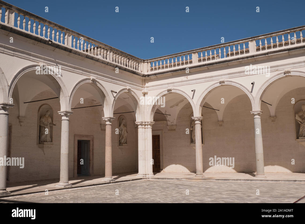 Monastero di Monte Cassino in estate, Italia Foto Stock