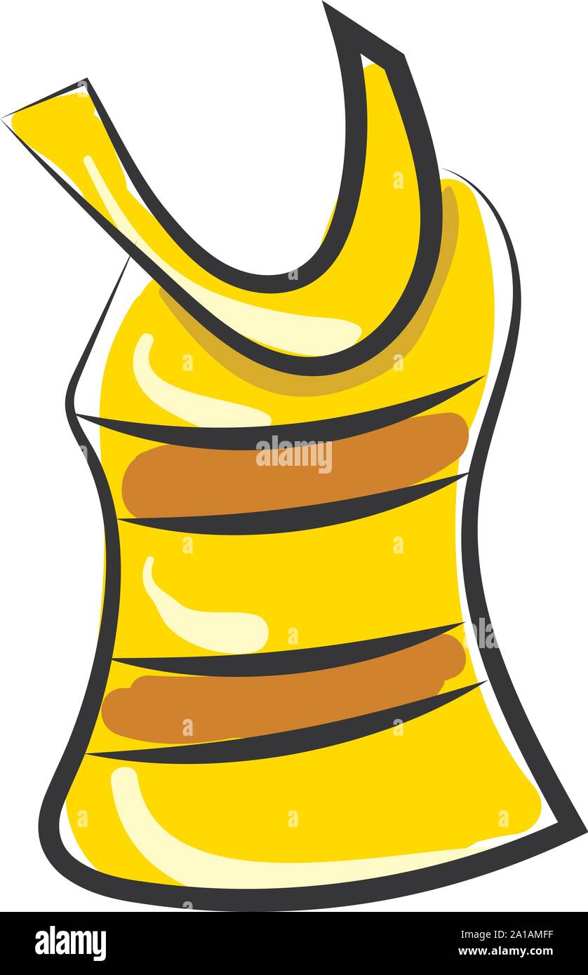 Maglia Gialla, illustrazione vettore su sfondo bianco. Illustrazione Vettoriale