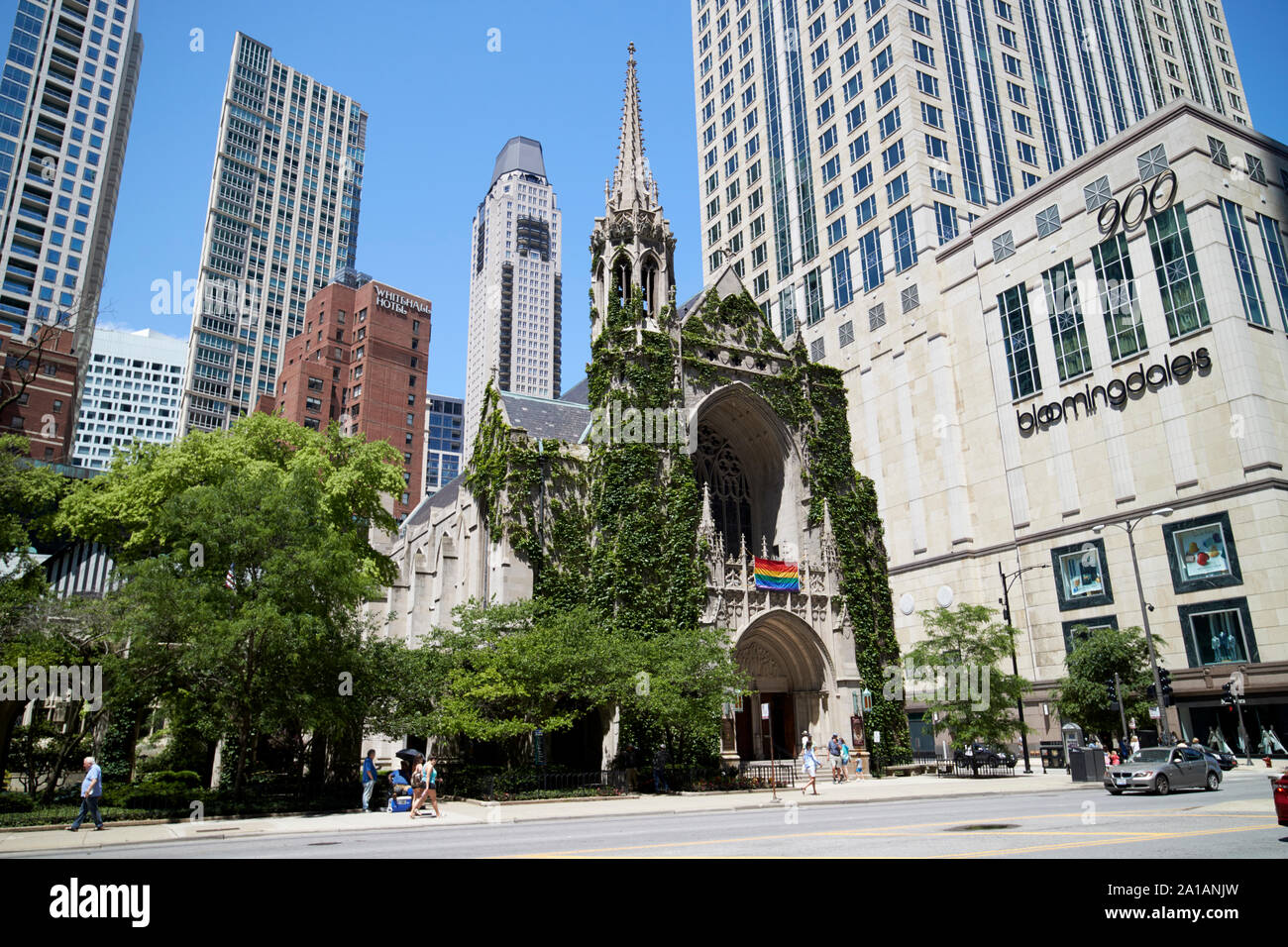 Quarta chiesa presbiteriana di chicago, illinois, Stati Uniti d'America Foto Stock