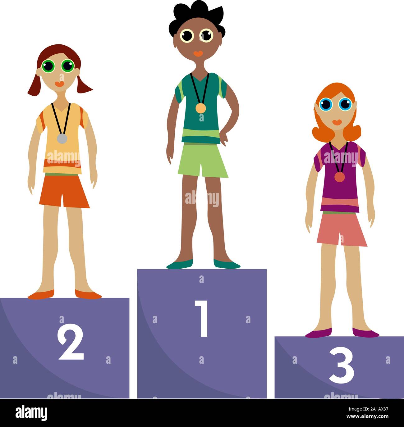 Fase vincente, illustrazione vettore su sfondo bianco. Illustrazione Vettoriale