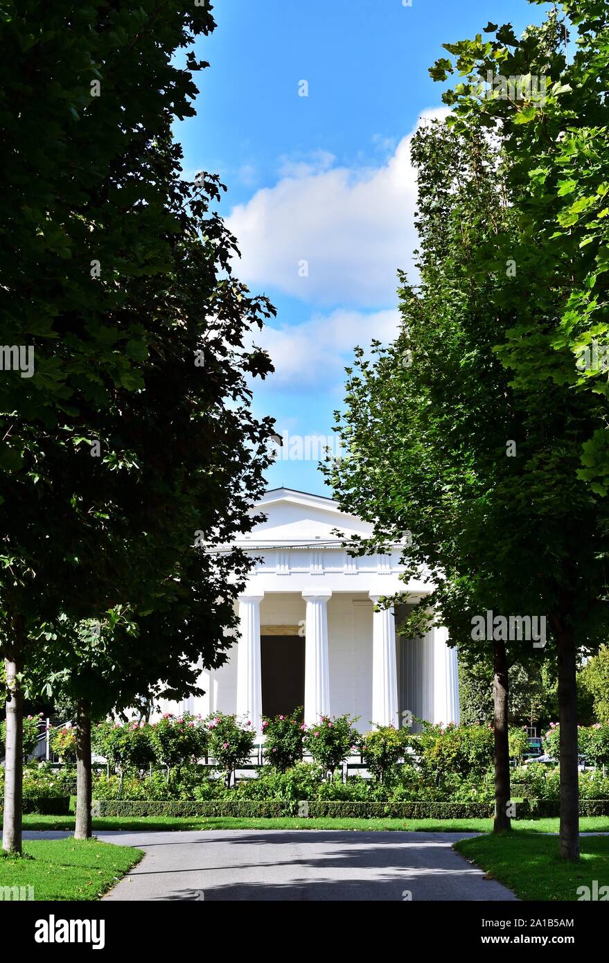 Tempio di Teseo nel Volksgarten di Vienna in Austria Foto Stock