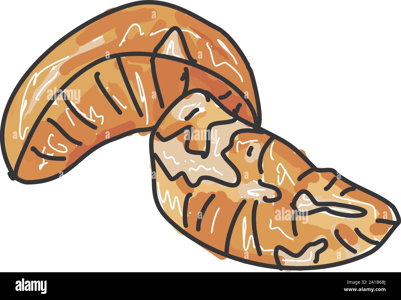 Mandarino, illustrazione, vettore su sfondo bianco. Illustrazione Vettoriale