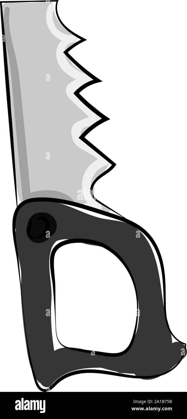 Seghetto, illustrazione vettore su sfondo bianco. Illustrazione Vettoriale