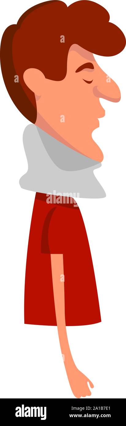 Fermo del collo, illustrazione vettore su sfondo bianco. Illustrazione Vettoriale