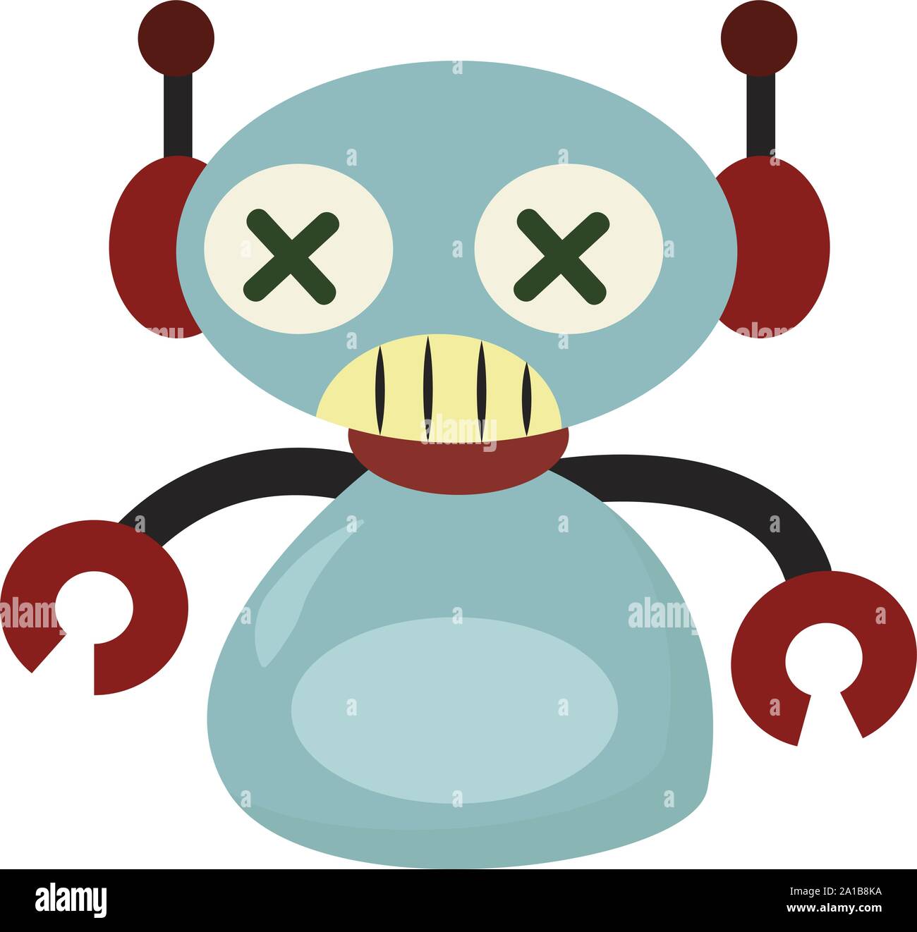 Robot, illustrazione, vettore su sfondo bianco. Illustrazione Vettoriale