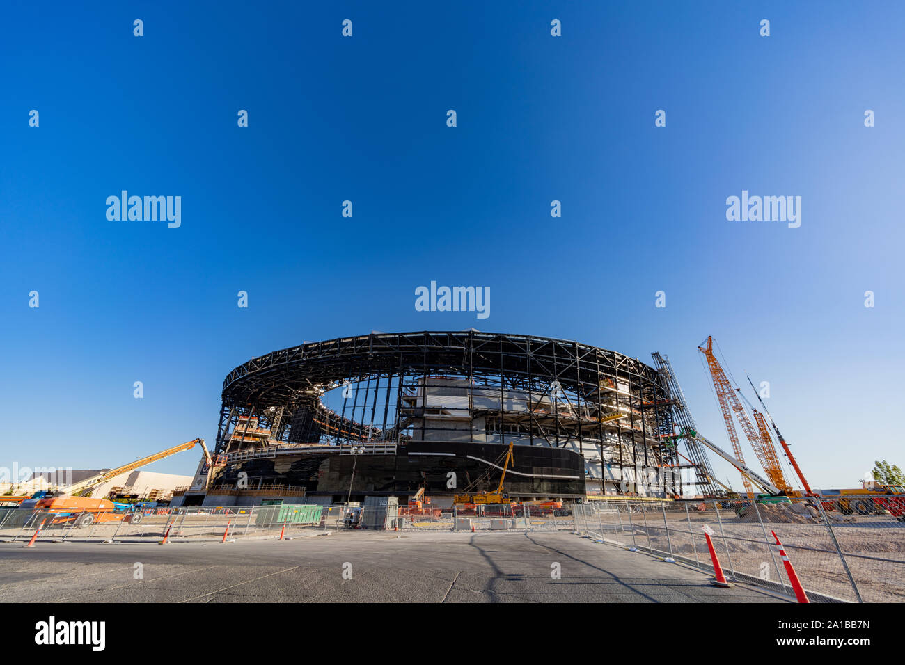 Las Vegas, SEP 21: sito in costruzione di Allegiant Stadium il Sep 21, 2019 a Las Vegas, Nevada Foto Stock