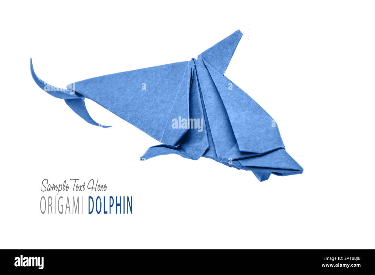 Dolphin origami di carta Foto Stock