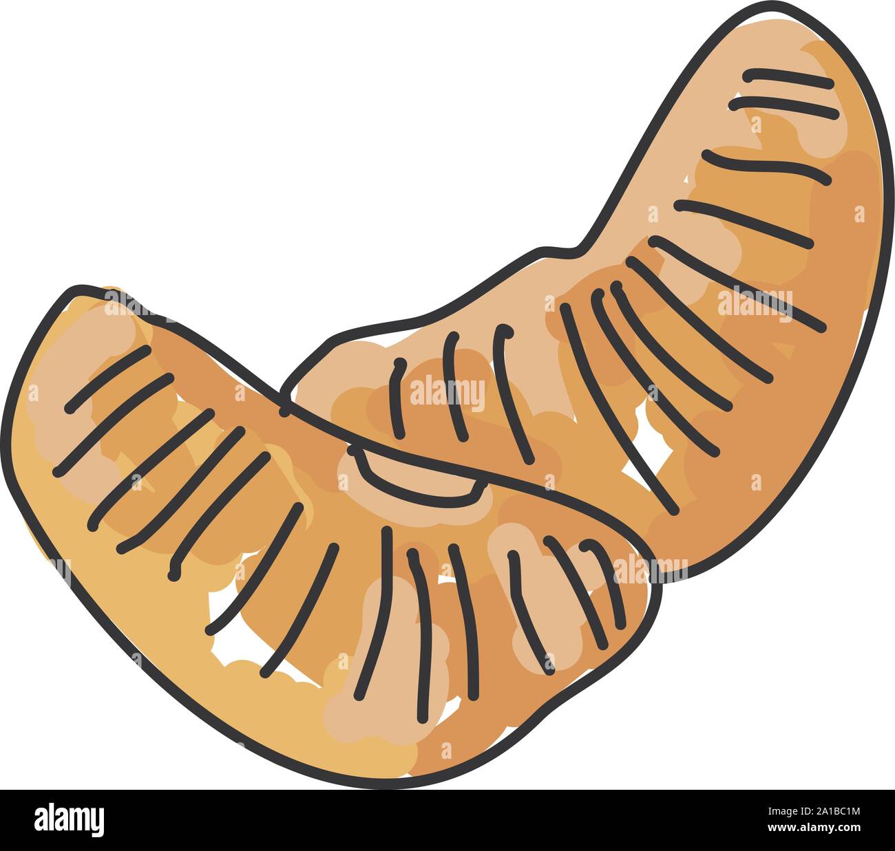 Mandarino, illustrazione, vettore su sfondo bianco. Illustrazione Vettoriale