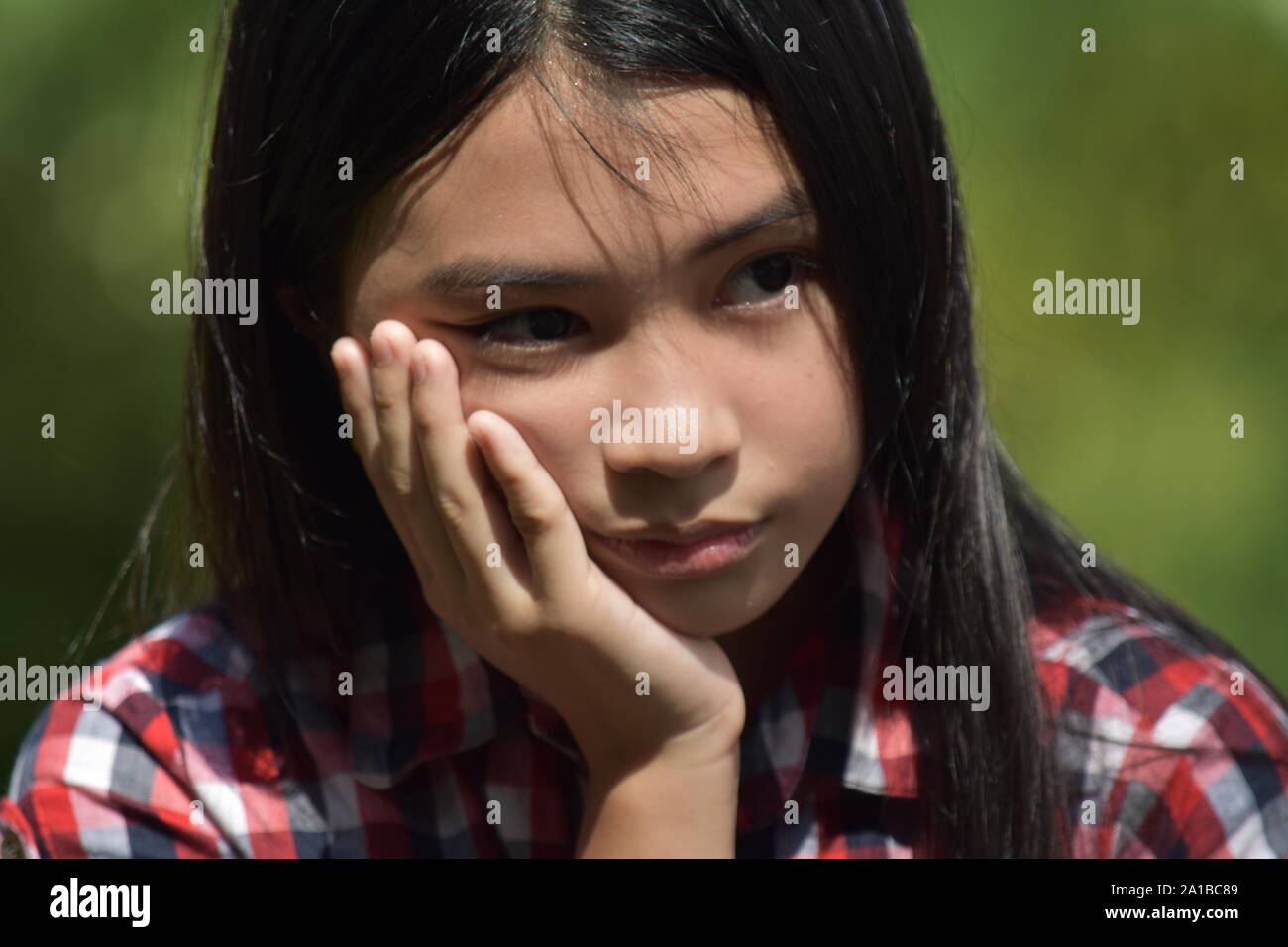 Una femmina e depressione Foto Stock