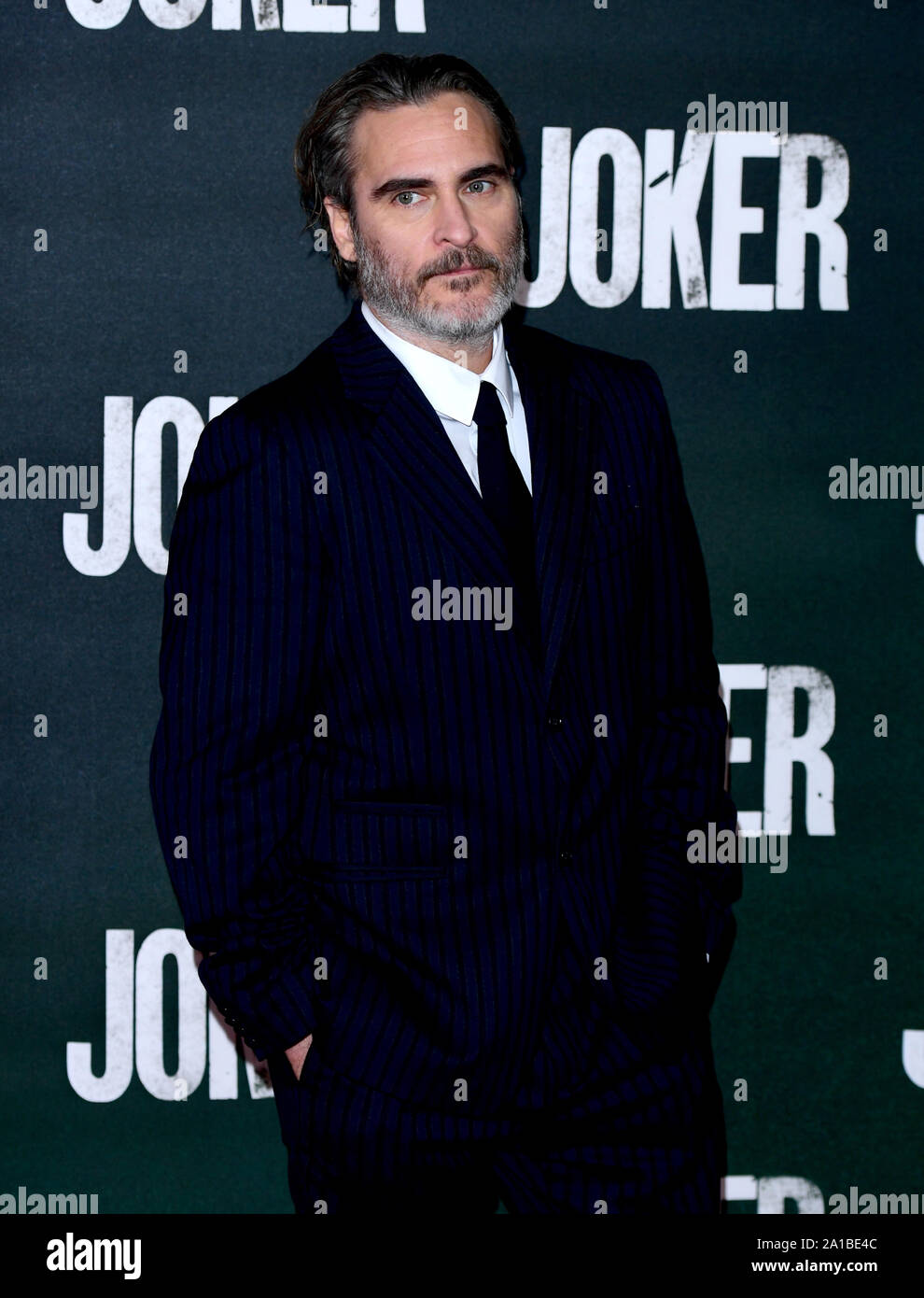 Joaquin Phoenix per partecipare ad una speciale proiezione del burlone tenutosi a Cineworld, Leicester Square a Londra. Foto Stock