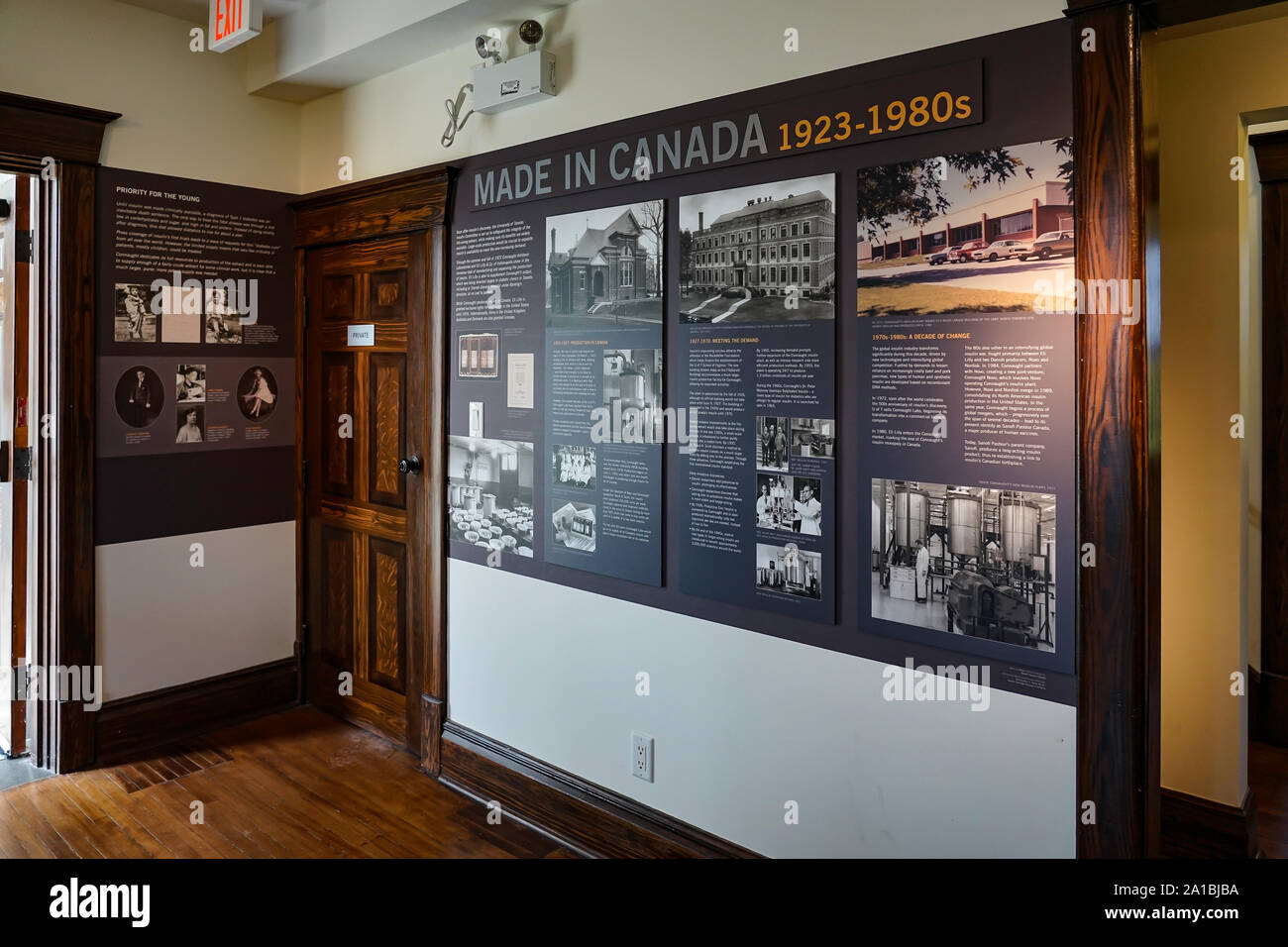 Homestead e azienda di famiglia di Sir Frederick Grant Banting 1891-1941 in Alliston, Ontario, Canada, America del Nord, co-fondatore e inventore di insulina. Foto Stock