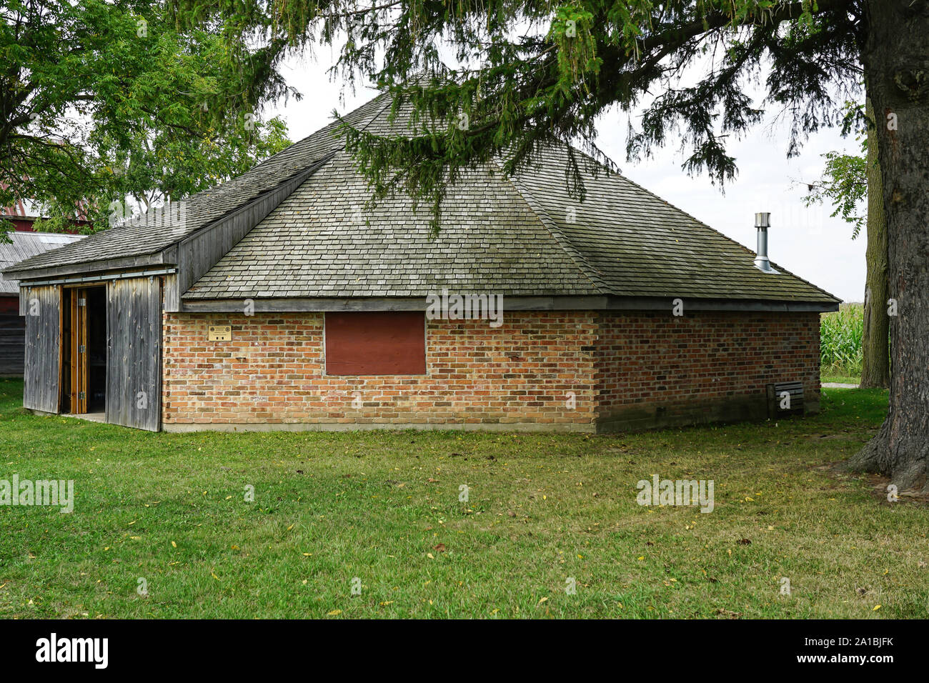 Homestead e azienda di famiglia di Sir Frederick Grant Banting 1891-1941 in Alliston, Ontario, Canada, America del Nord, co-fondatore e inventore di insulina. Foto Stock