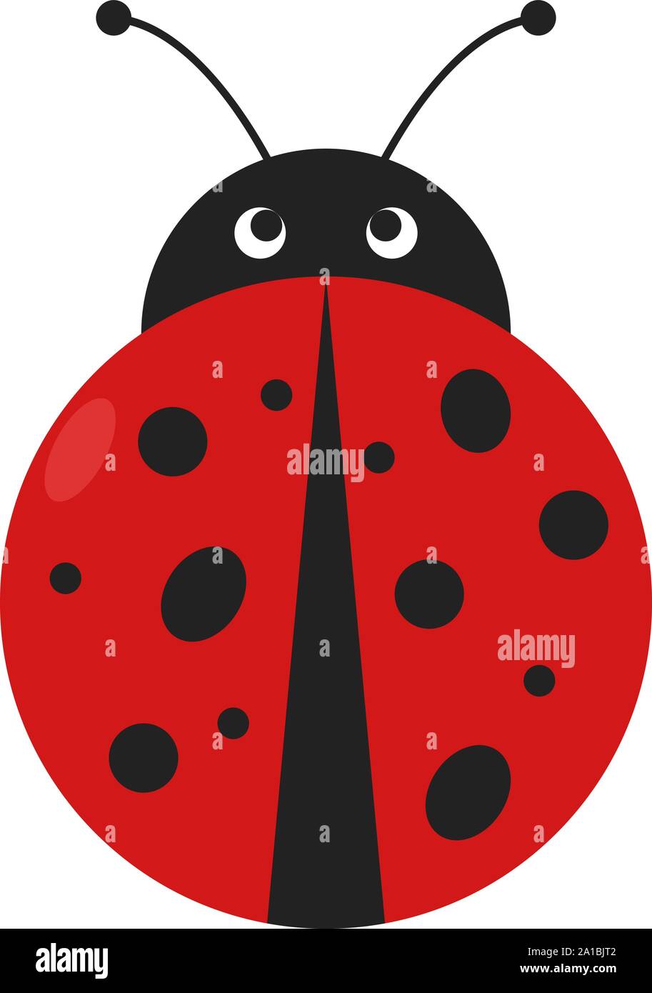 Lady bug, illustrazione vettore su sfondo bianco. Illustrazione Vettoriale