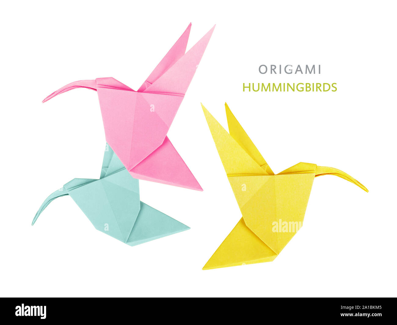 Origami arte hummingbird Foto Stock