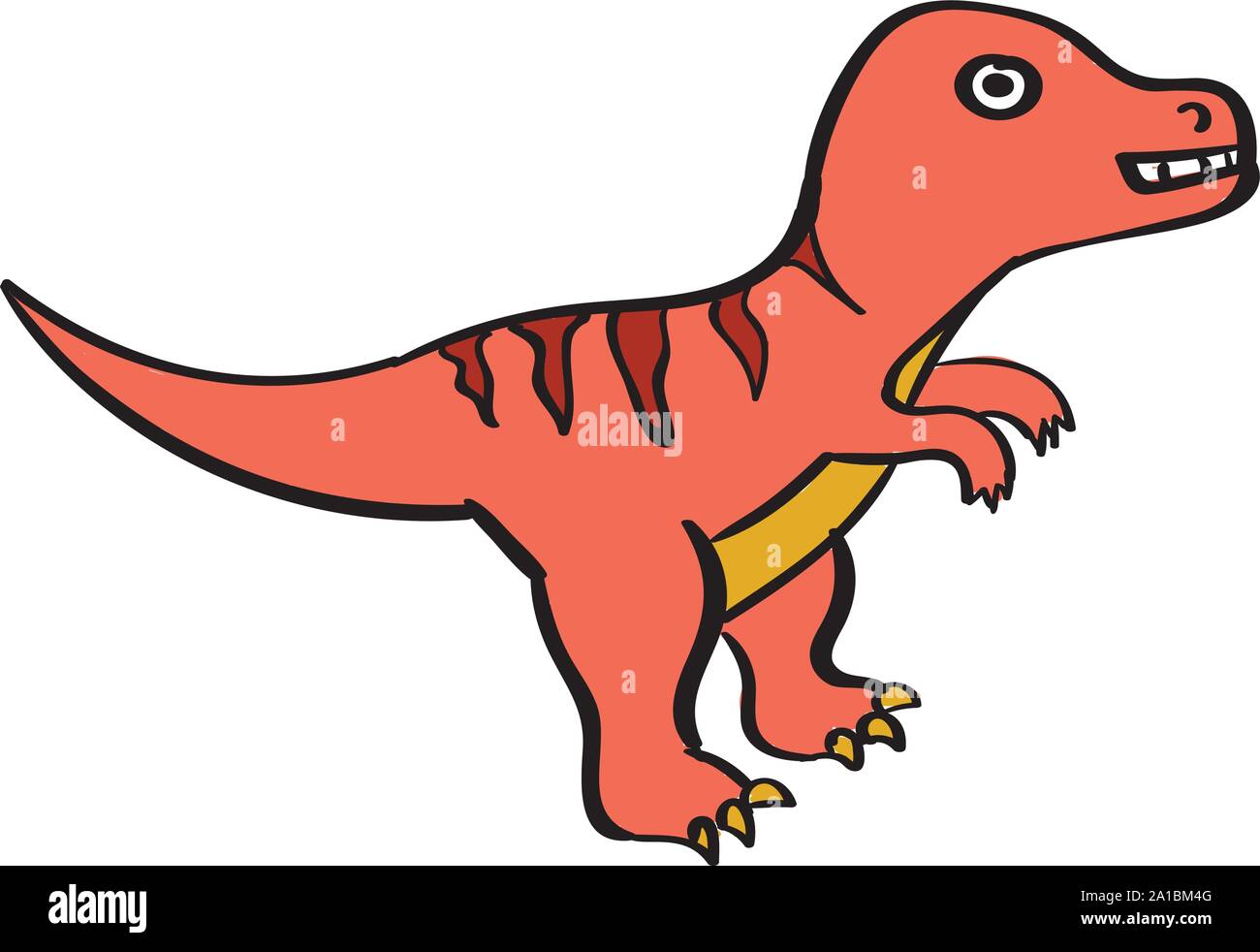 Dinosauro rex, illustrazione vettore su sfondo bianco. Illustrazione Vettoriale