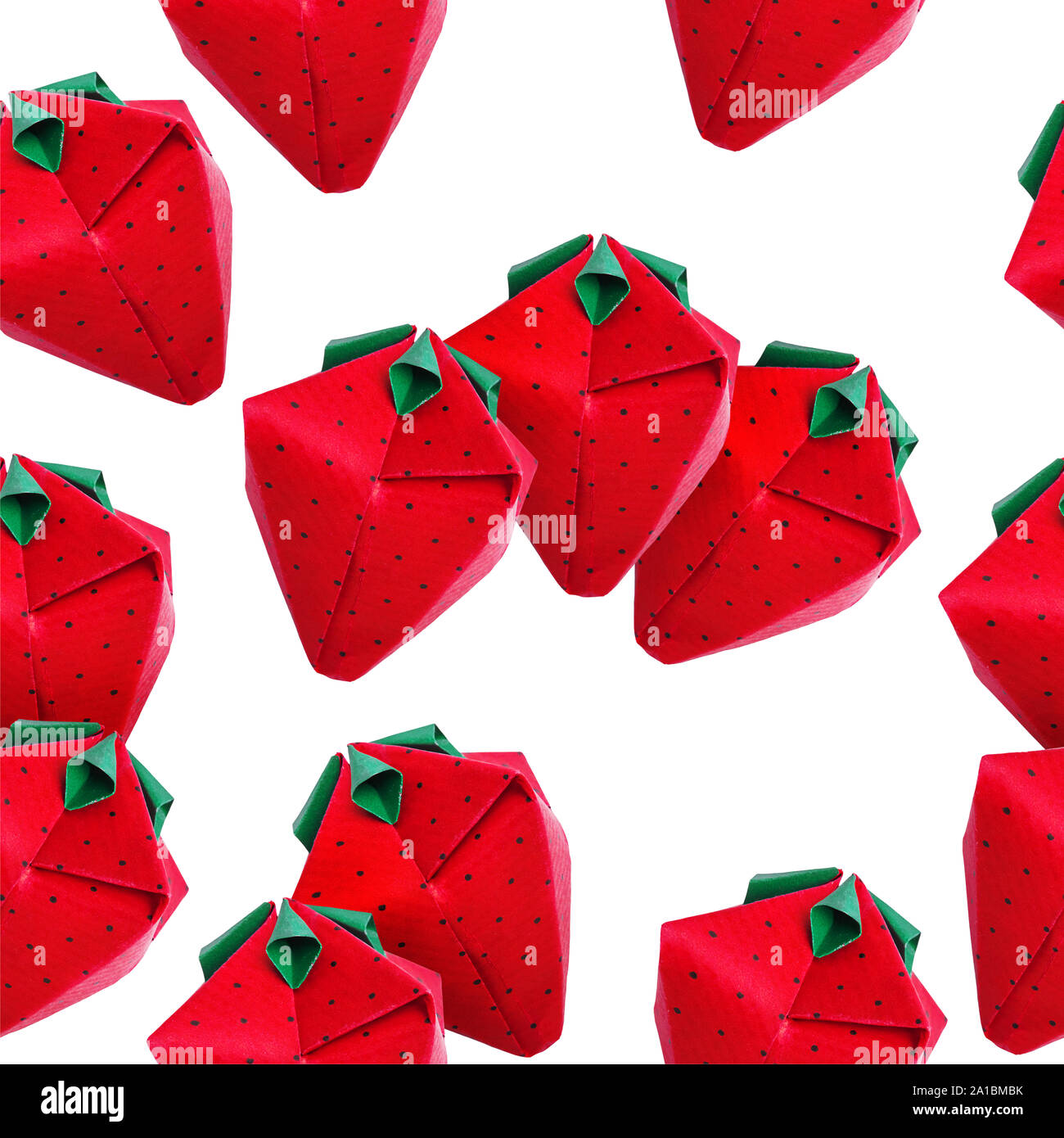 Origami strawberriy rosso Foto Stock