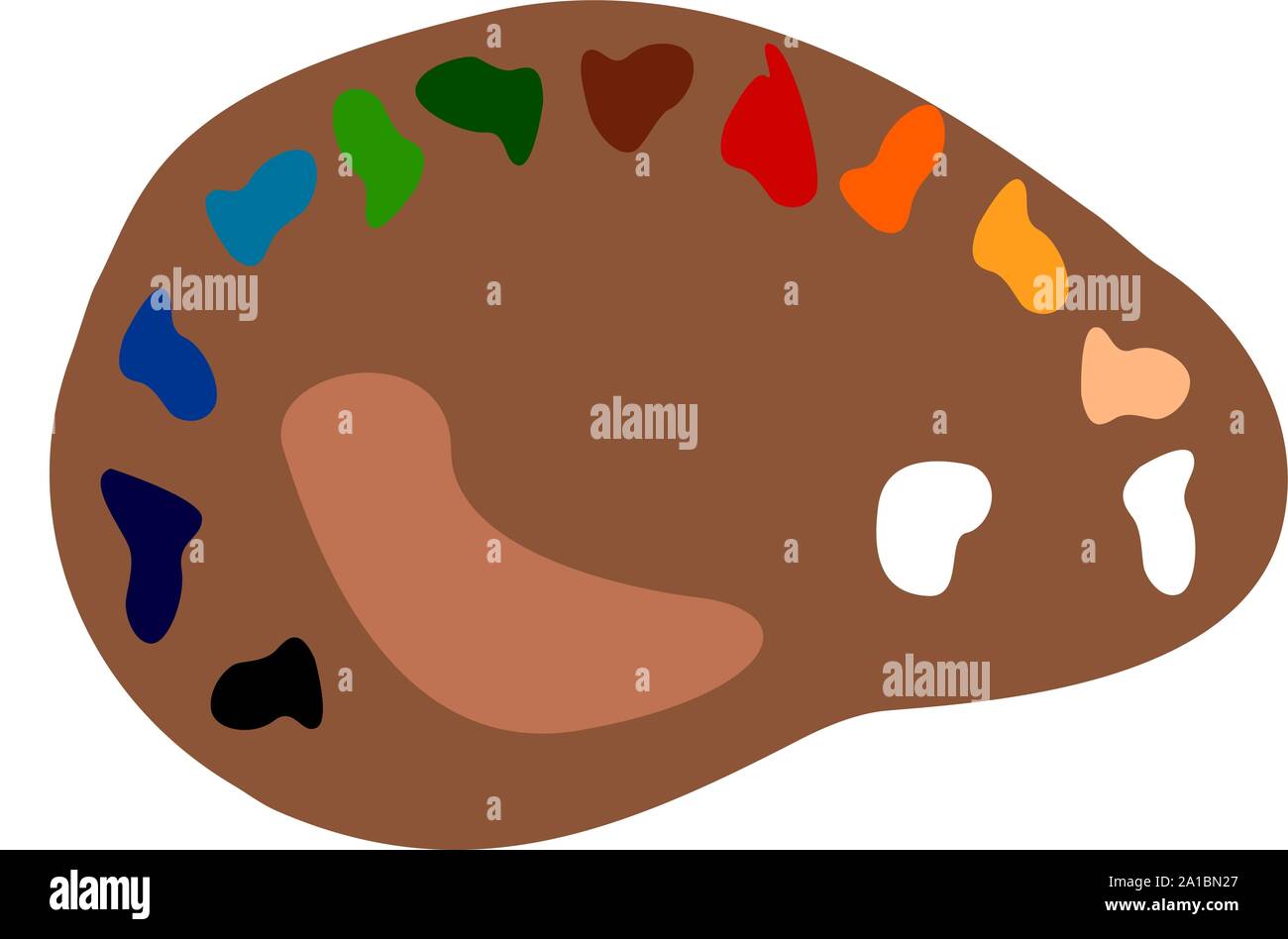 Tavolozza dei colori, illustrazione vettore su sfondo bianco. Illustrazione Vettoriale