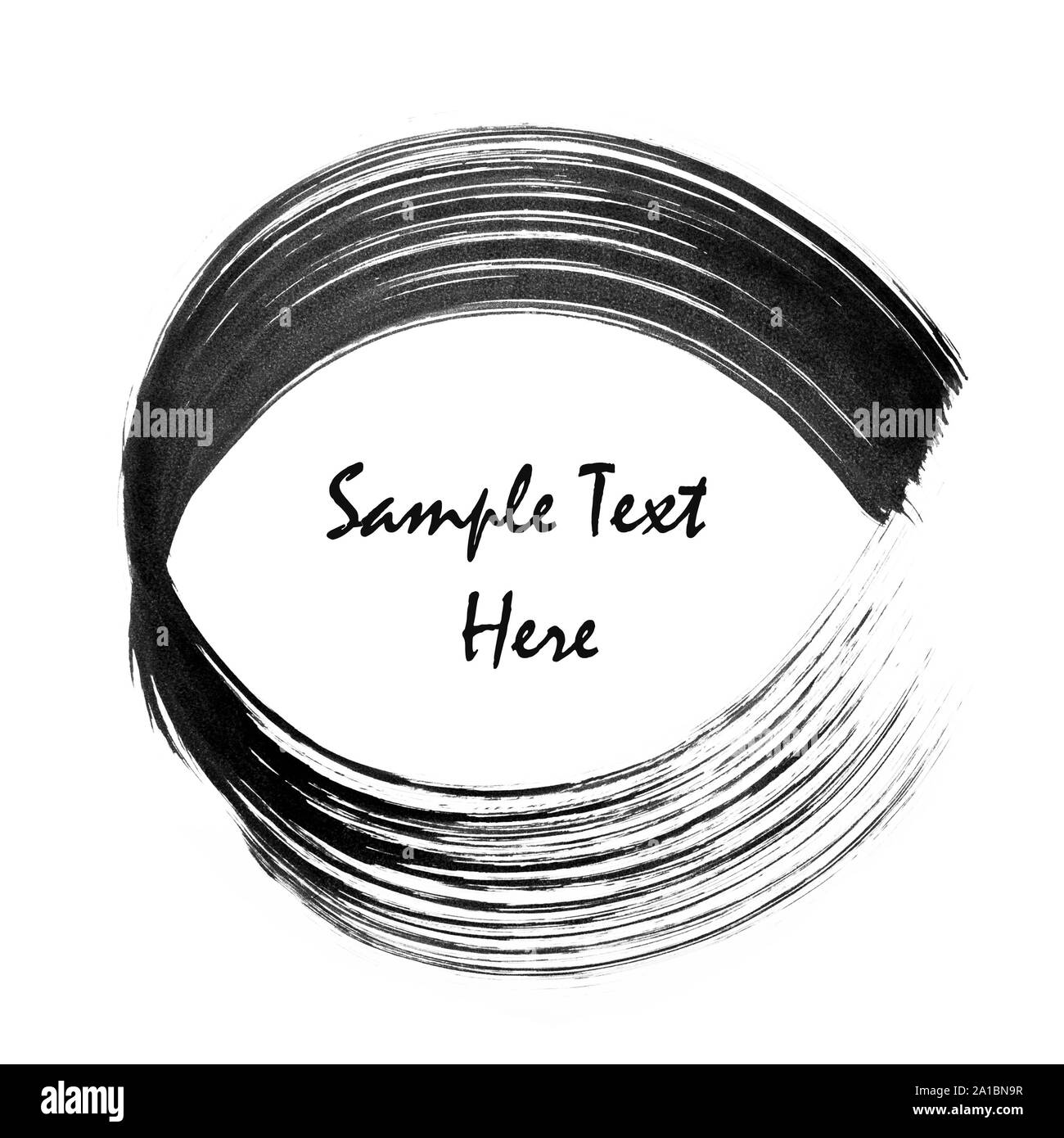 Bianco e nero telaio spazzole Foto Stock