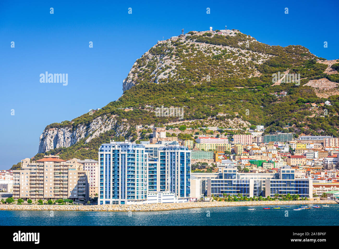La Rocca di Gibilterra British territorio d oltremare. Foto Stock