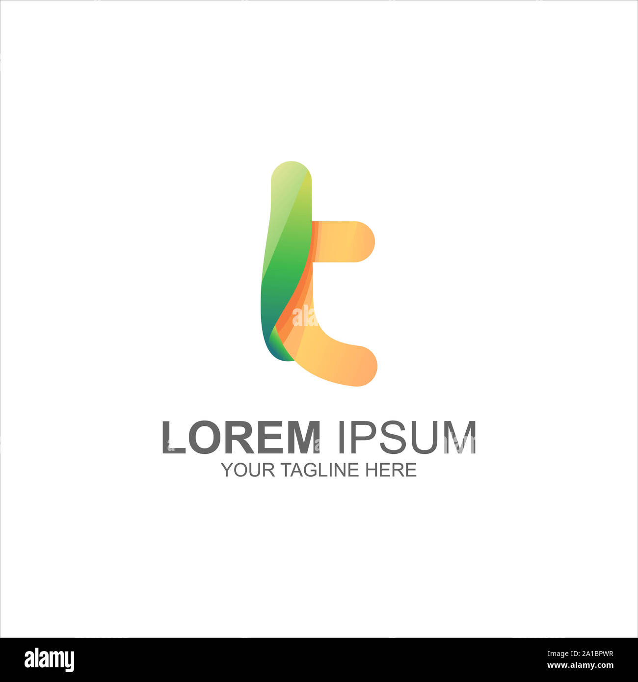 Lettera T modello di Logo Foto Stock