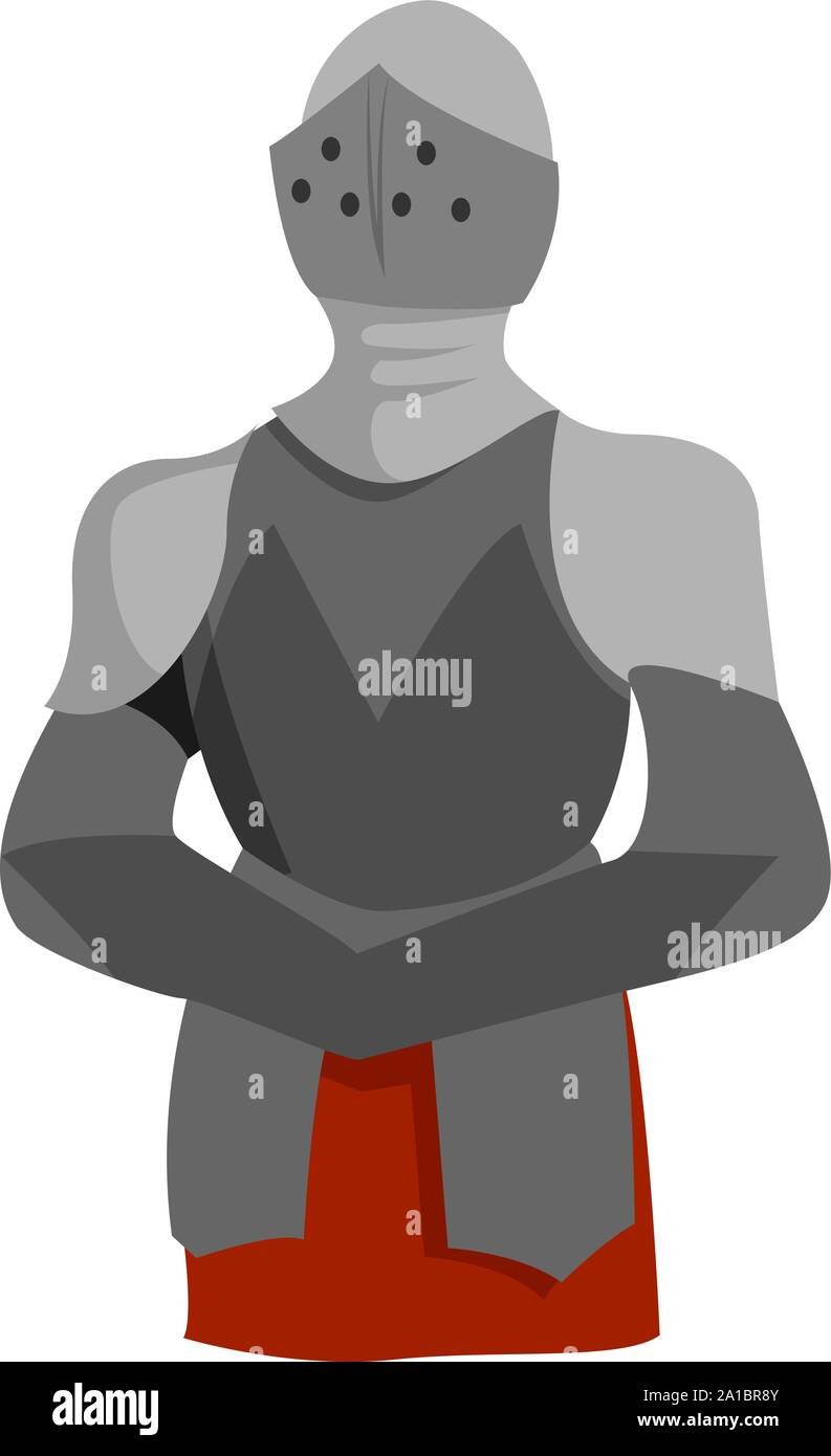 Knight armor, illustrazione vettore su sfondo bianco. Illustrazione Vettoriale
