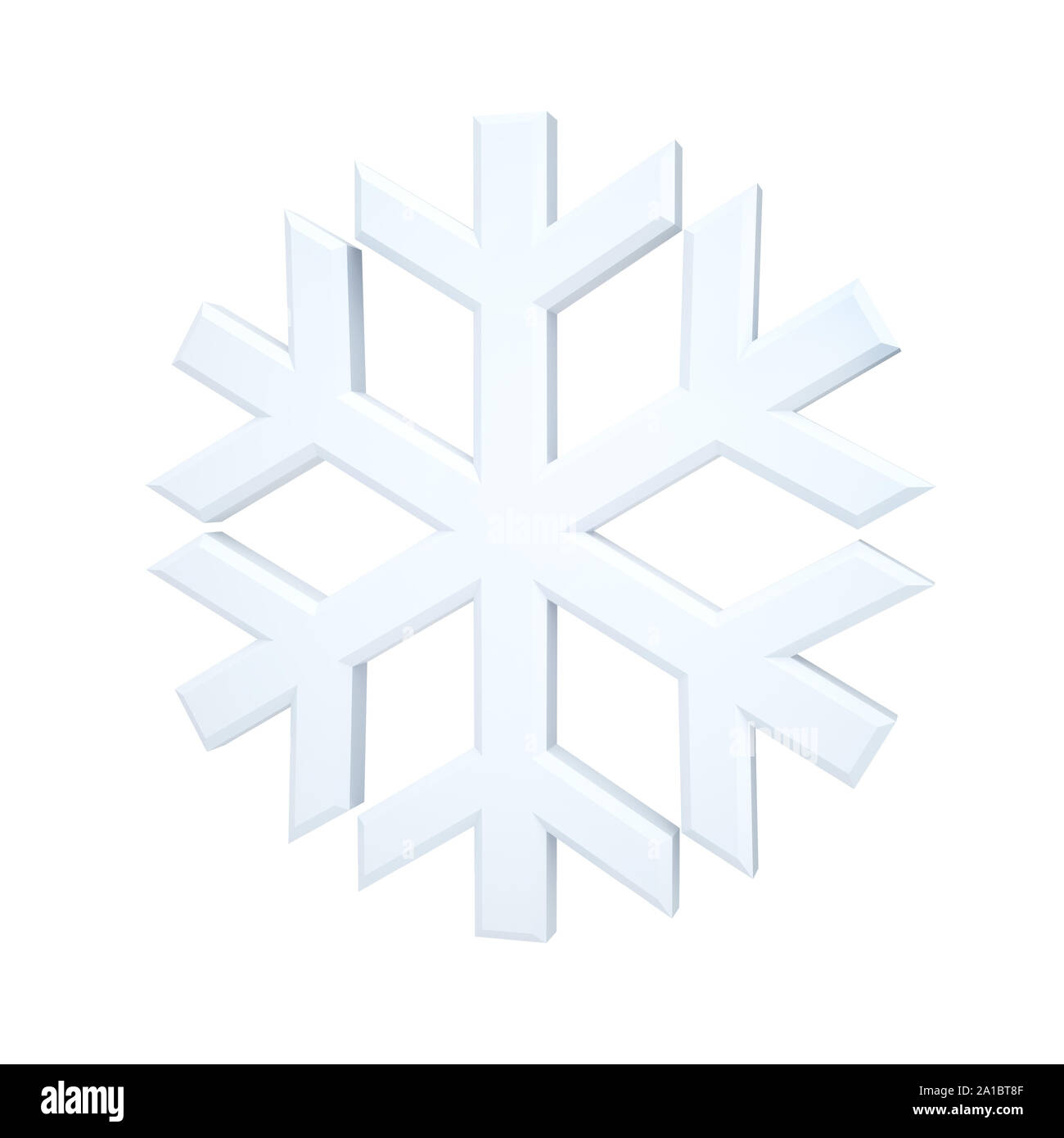 3d il simbolo del fiocco di neve Foto Stock