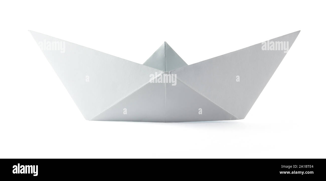 Carta origami barca Foto stock - Alamy