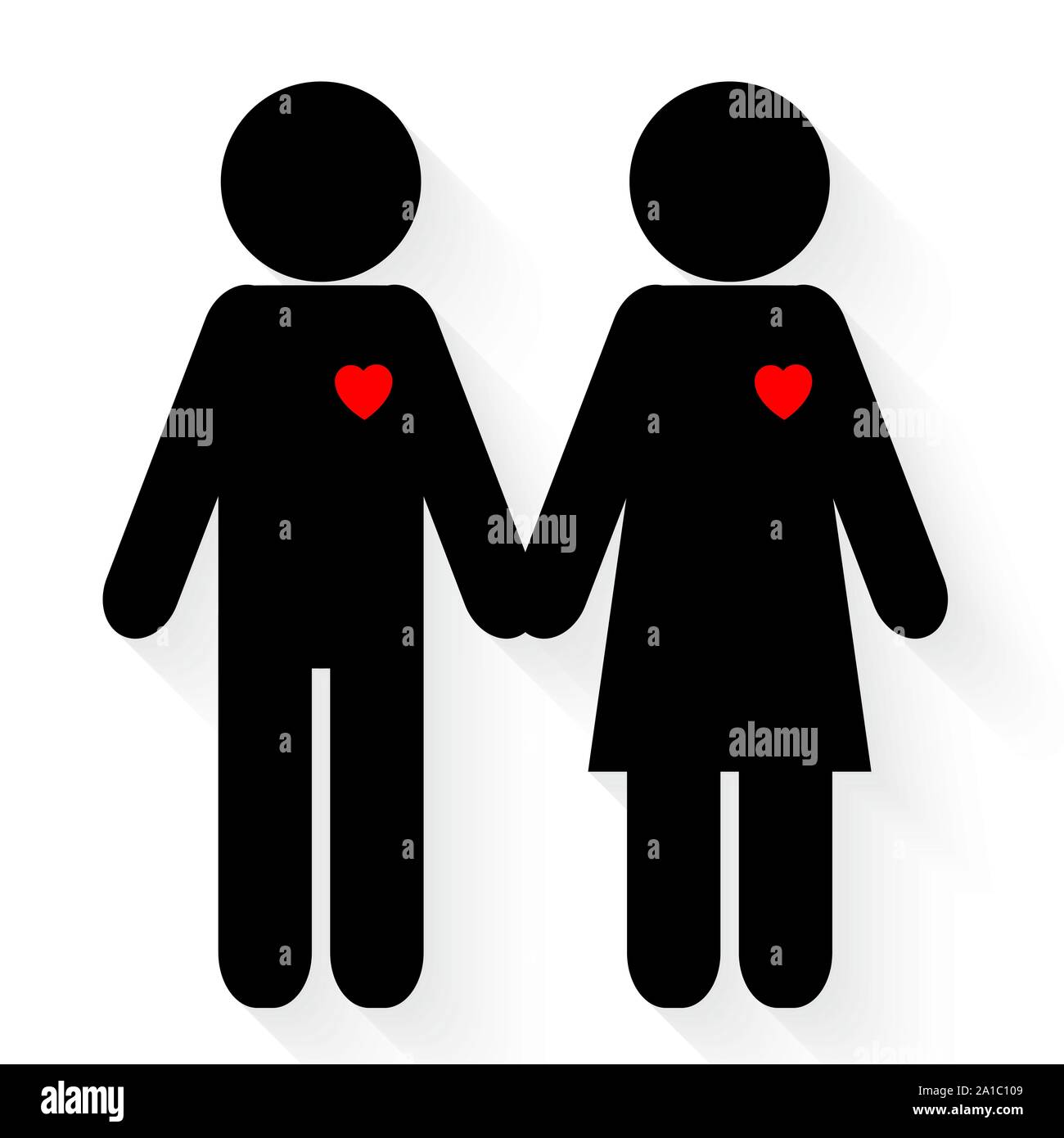 Matura in amore vettore icona Illustrazione Vettoriale