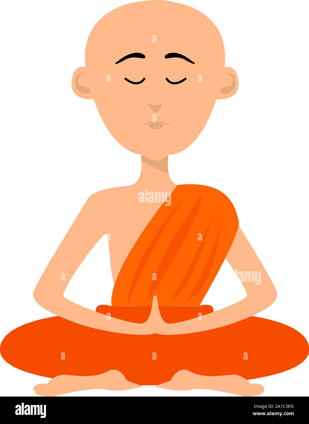 Monaco tibetano, illustrazione vettore su sfondo bianco. Illustrazione Vettoriale