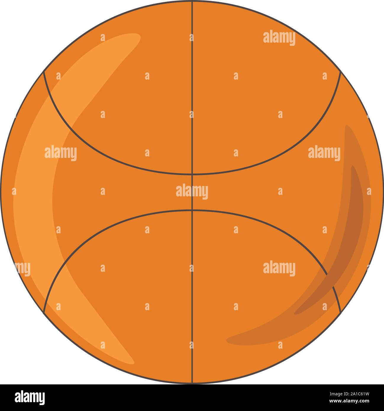 La pallacanestro, illustrazione vettore su sfondo bianco. Illustrazione Vettoriale