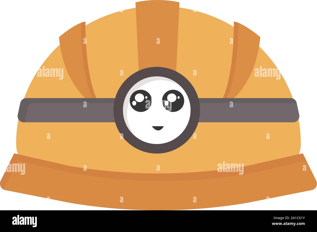 Builder hat, illustrazione vettore su sfondo bianco. Illustrazione Vettoriale