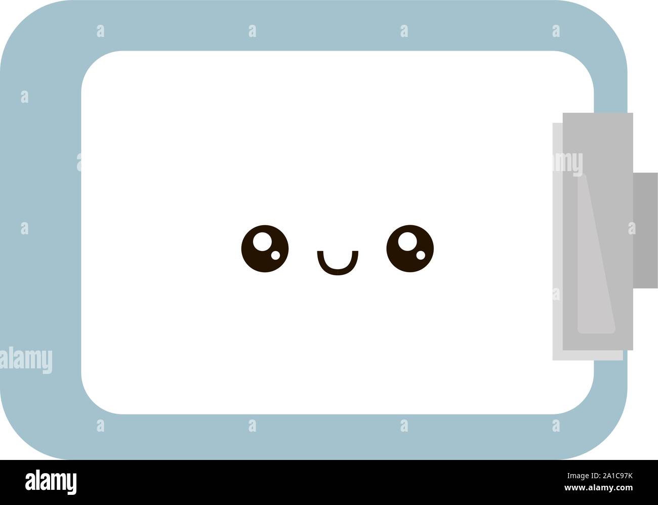 Cartella blu, illustrazione vettore su sfondo bianco. Illustrazione Vettoriale