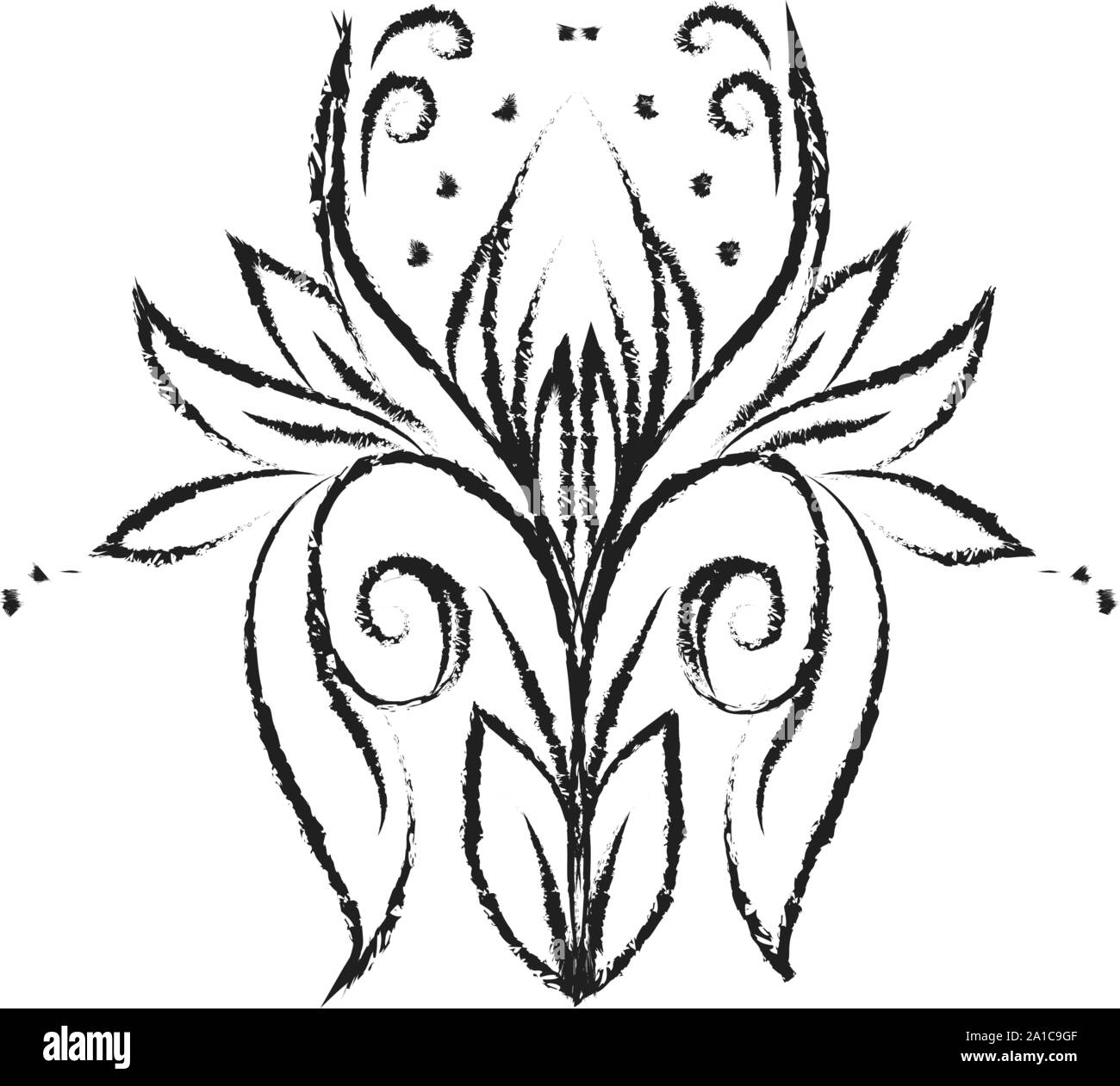 Pianta ornamentale, illustrazione vettore su sfondo bianco. Illustrazione Vettoriale