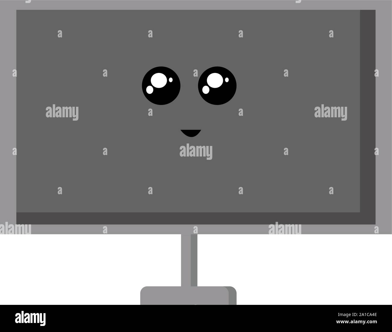 Grande TV, illustrazione vettore su sfondo bianco. Illustrazione Vettoriale