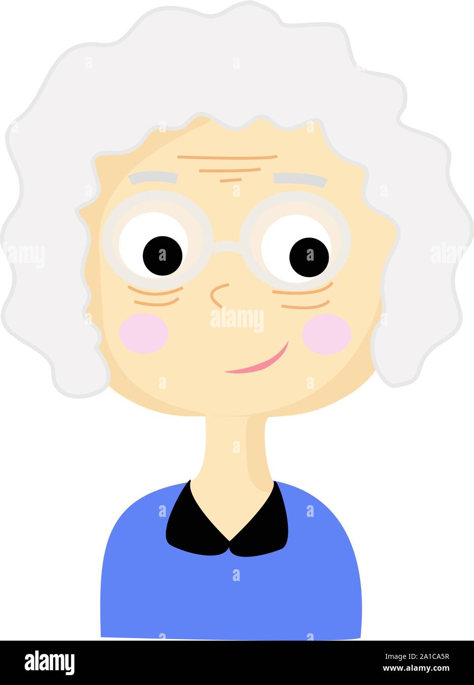 Nonna, illustrazione, vettore su sfondo bianco. Illustrazione Vettoriale