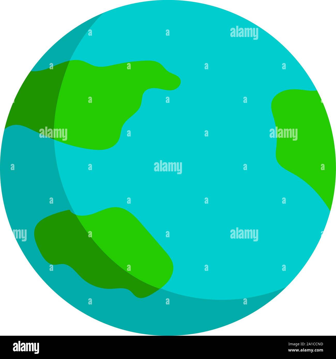 Il pianeta terra, illustrazione vettore su sfondo bianco. Illustrazione Vettoriale