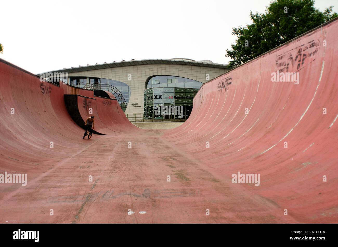 Half Pipe in Shanghai megapark Foto Stock
