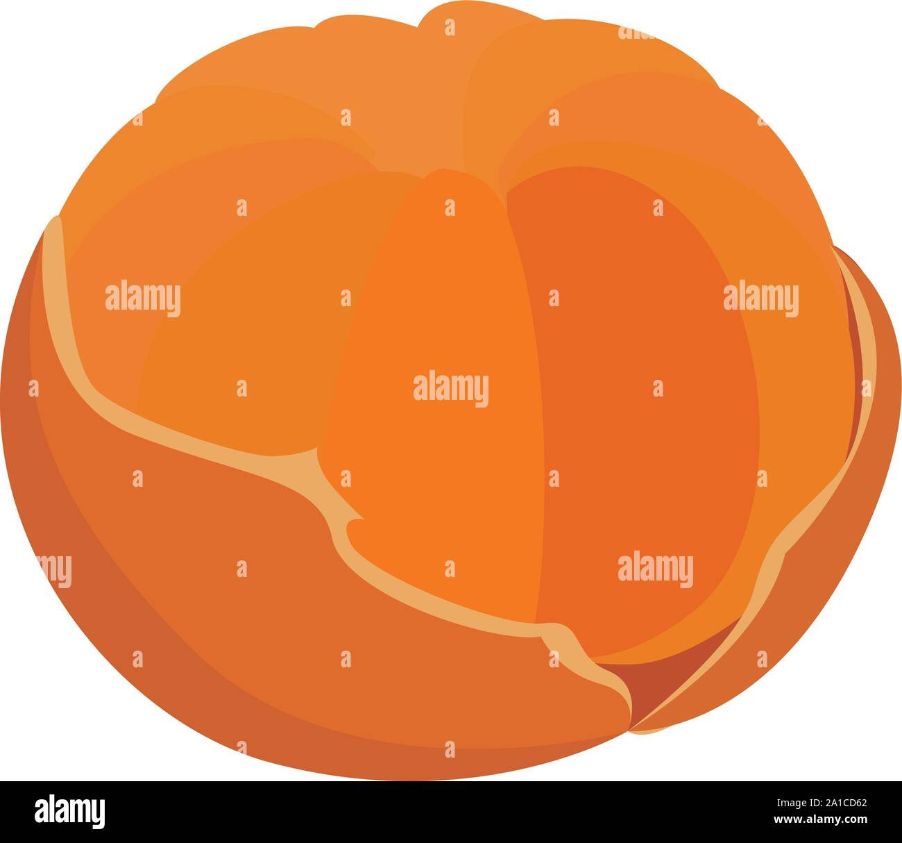 Mandarino, illustrazione, vettore su sfondo bianco. Illustrazione Vettoriale