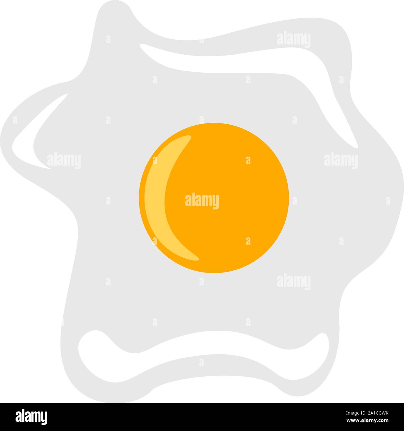 Uovo Scramble, illustrazione vettore su sfondo bianco. Illustrazione Vettoriale